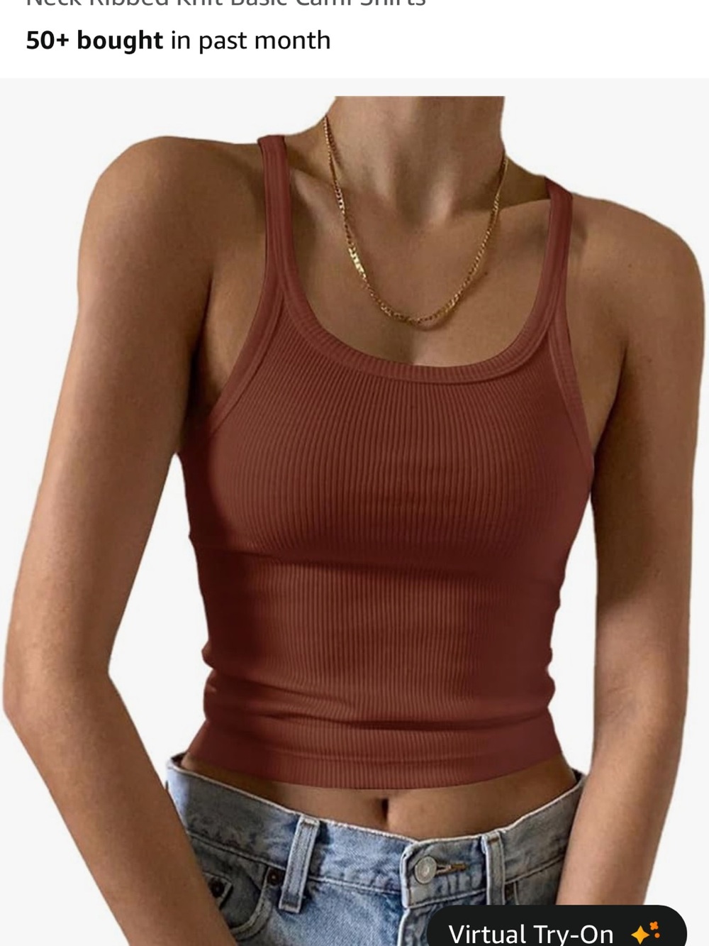 Ribbed Rust Tank Top